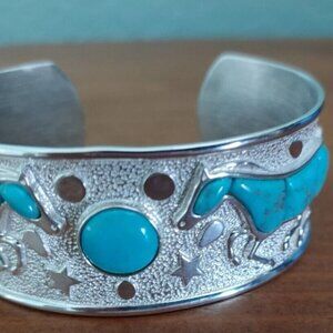 Jay King Gallery Piece-Turquoise Cuff Bracelet, Gallery Collection Rare